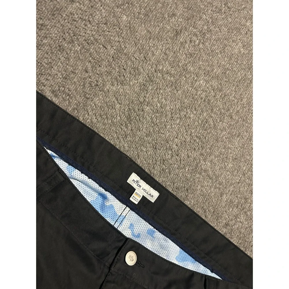 Peter millar eb66 chino pants mens black golf performance fit 42X32